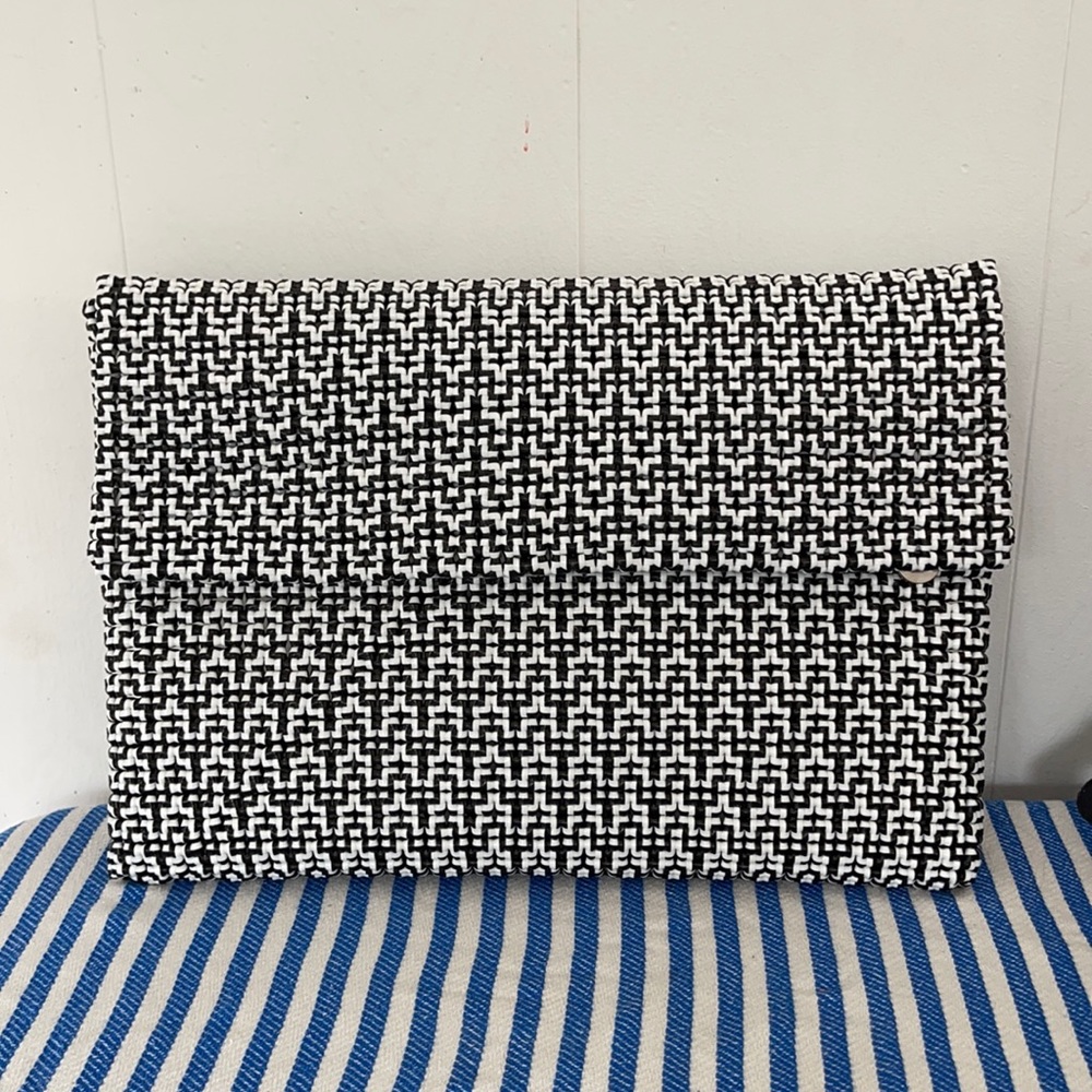 Black and white Envelope clutch
